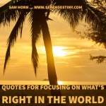 Quotes for Focusing on What's Right in the World