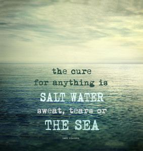 the cure for anything is salt water